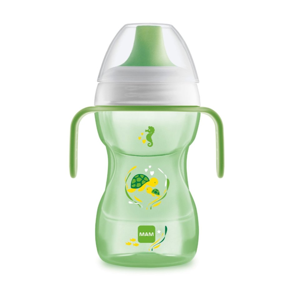 Mam Fan to Drink Cup Κωδ 461 Εκπαιδευτικό Ποτηράκι με Χερουλάκια Ιδανικό για Μετάβαση στο Κανονικό Ποτήρι από 8+ Μηνών 270ml – πράσινο