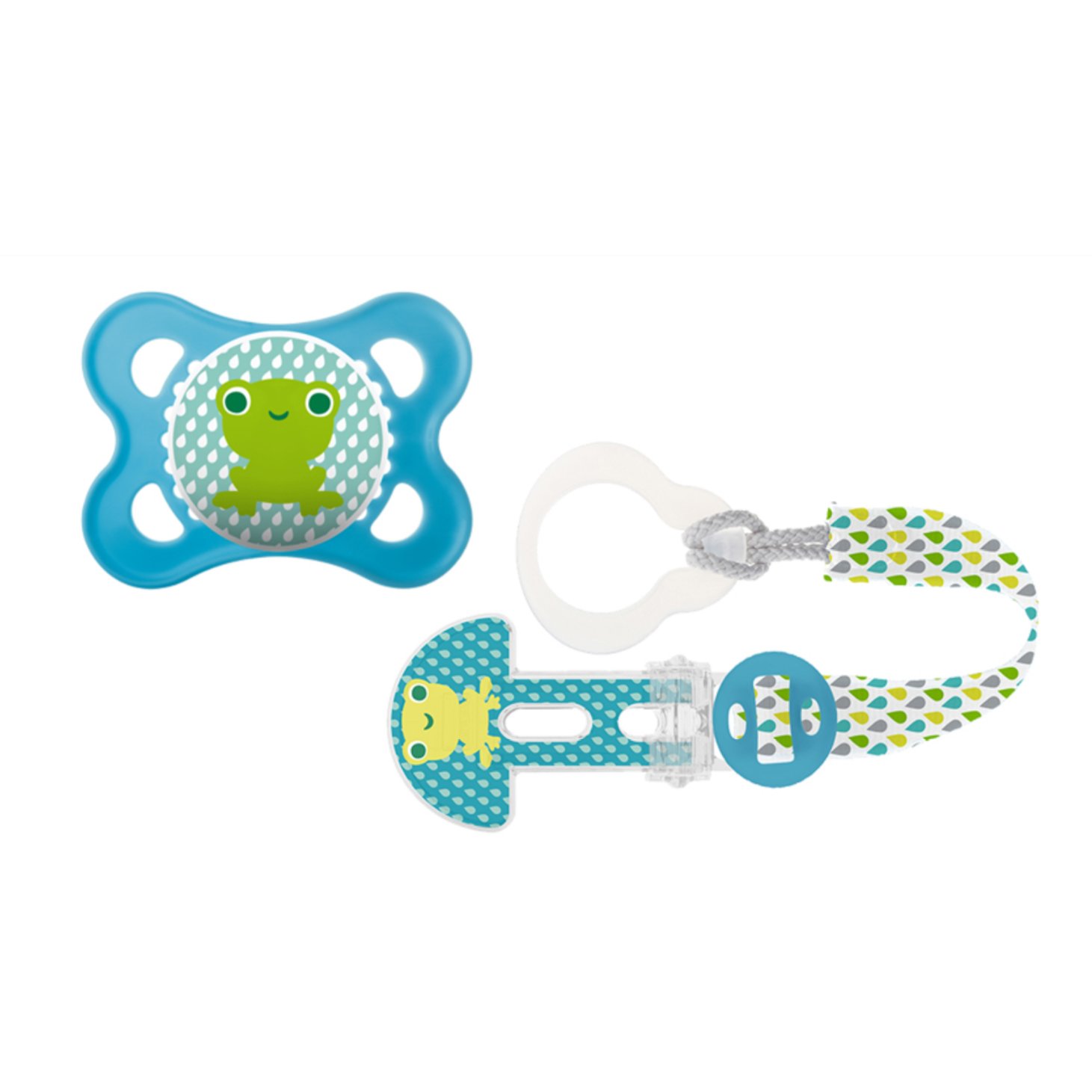Mam Clip it & Original Πιπίλα I Love Mummy & Duddy με Θηλή Σιλικόνης & Clip με Ρυθμιζόμενο Μήκος Κωδ 314S, 2-6 Μηνών 1 Τεμάχιο – μπλέ