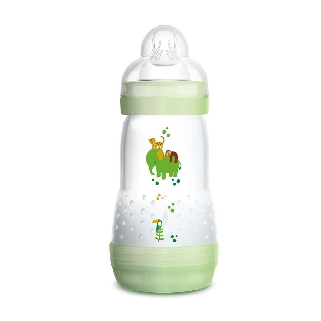Mam Easy Start™ Anti-Colic 2+ Μηνών, Κωδ 351S Μπιμπερό Πολυπροπυλενίου με Θηλή Σιλικόνης & Σύστημα Κατά των Κολικών 260ml – πράσινο