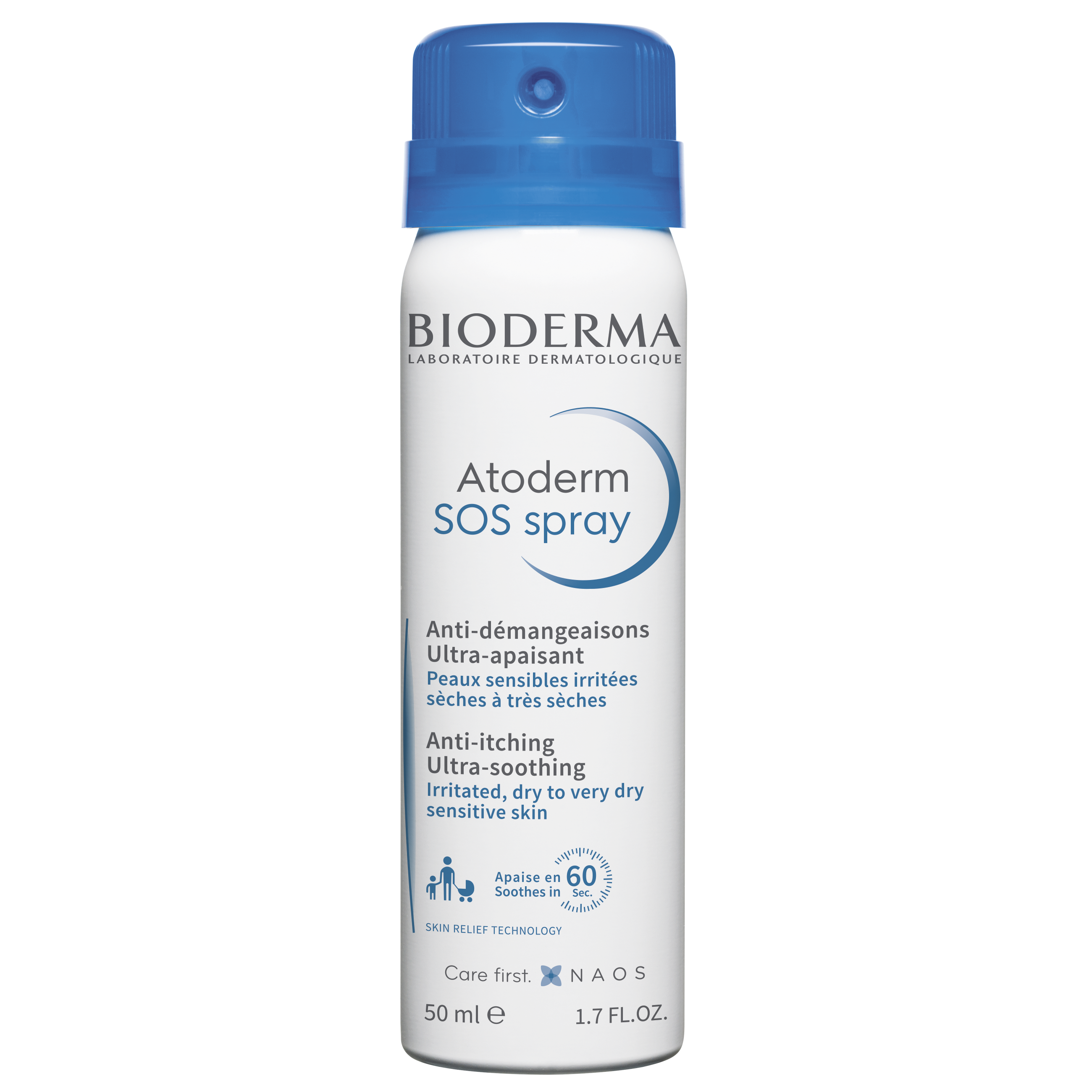 Bioderma Atoderm SOS Spray Η Πρώτη Κίνηση Κατά του Κνησμού για Άμεση Ανακούφιση, Πρόσωπο – Σώμα – 50ml