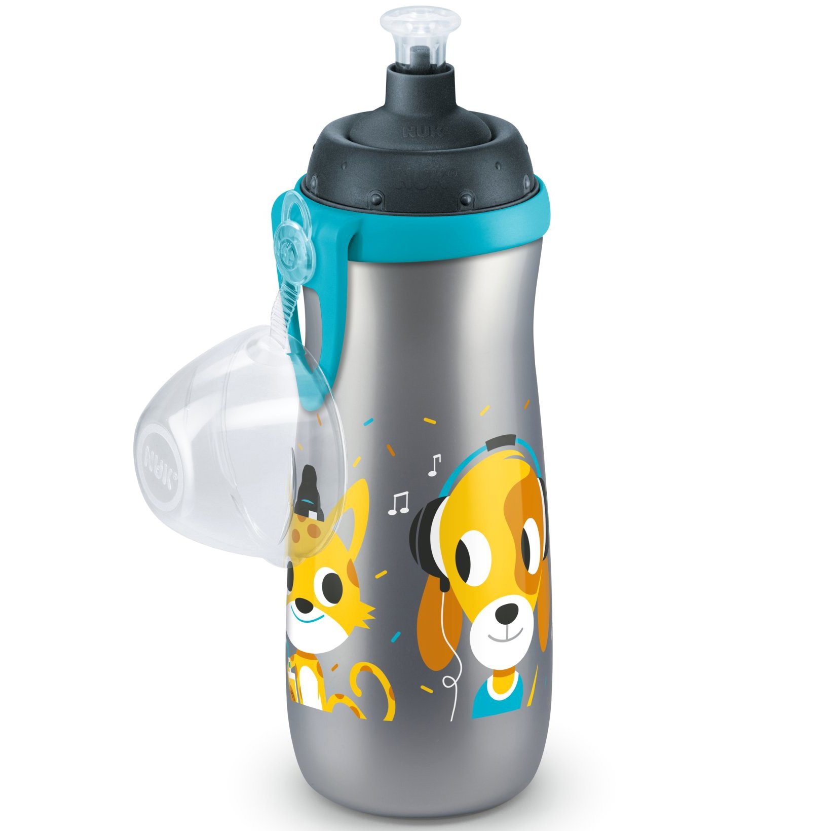 Nuk Sports Cup Παγουράκι Πολυπροπυλενίου BPA Free 450ml – γκρι