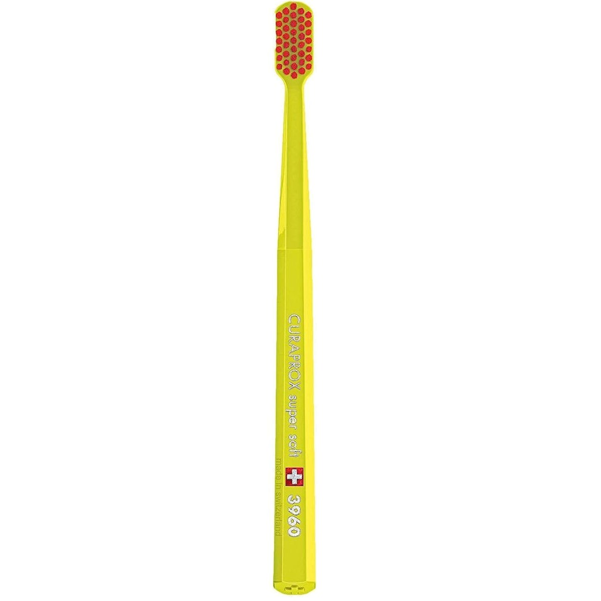 Curaprox CS 3960 Super Soft Toothbrush Πολύ Μαλακή Οδοντόβουρτσα με Εξαιρετικά Απαλές & Ανθεκτικές Ίνες Curen για Αποτελεσματικό Καθαρισμό 1 Τεμάχιο – Κίτρινο/ Κόκκινο