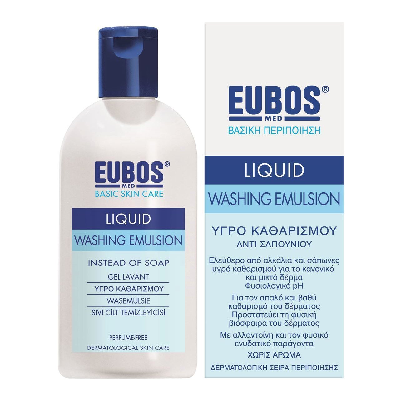 Eubos Liquid Blue Υγρό καθαρισμού, για τον καθημερινό καθαρισμό και την περιποίηση προσώπου και σώματος – 400ml