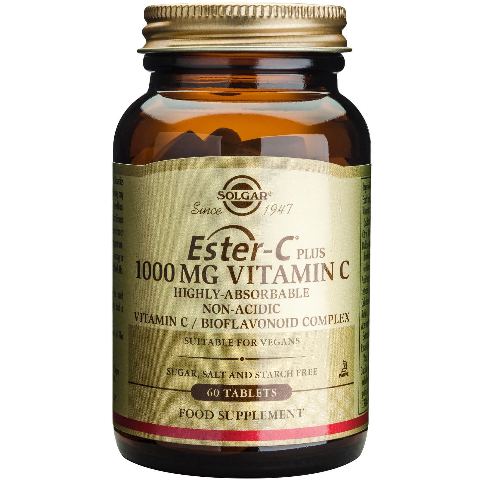Solgar Ester-C 1000mg Συμπλήρωμα Διατροφής με μη Όξινη Μορφή Βιταμίνης C 60tabs