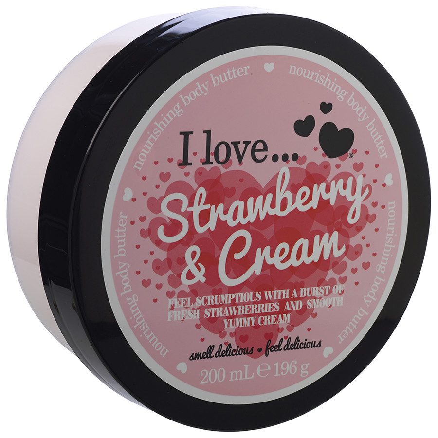 I love… Nourishing Body Butter Θρεπτικό Βούτυρο Σώματος 200ml – Strawberries & Cream