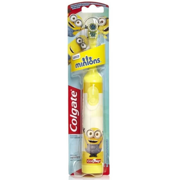 Colgate Minions Desing-It Battery Kids Extra Soft Παιδική Ηλεκτρική Οδοντόβουρτα Πολύ Μαλακή 1 Τεμάχιο – κίτρινο