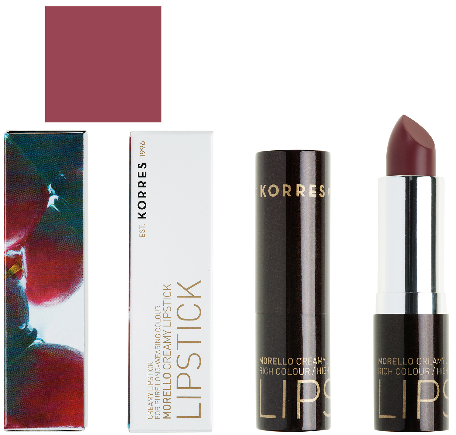 Korres Morello Creamy Lipstick Σταθερό & Λαμπερό Αποτέλεσμα 3.5gr – 23 ΦΥΣΙΚΟ ΜΩΒ