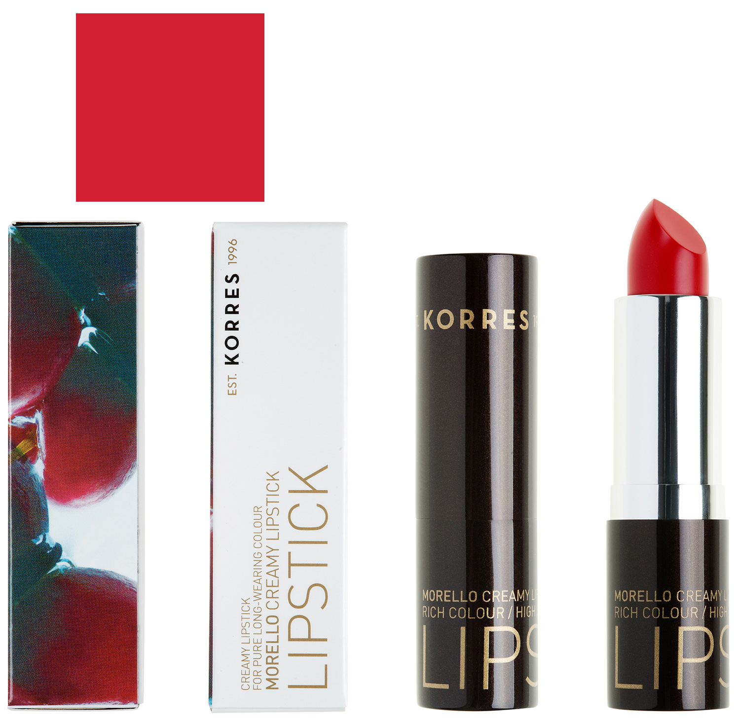 Korres Morello Creamy Lipstick Σταθερό & Λαμπερό Aποτέλεσμα 3.5gr – 54 ΚΛΑΣΙΚΟ ΚΟΚΚΙΝΟ