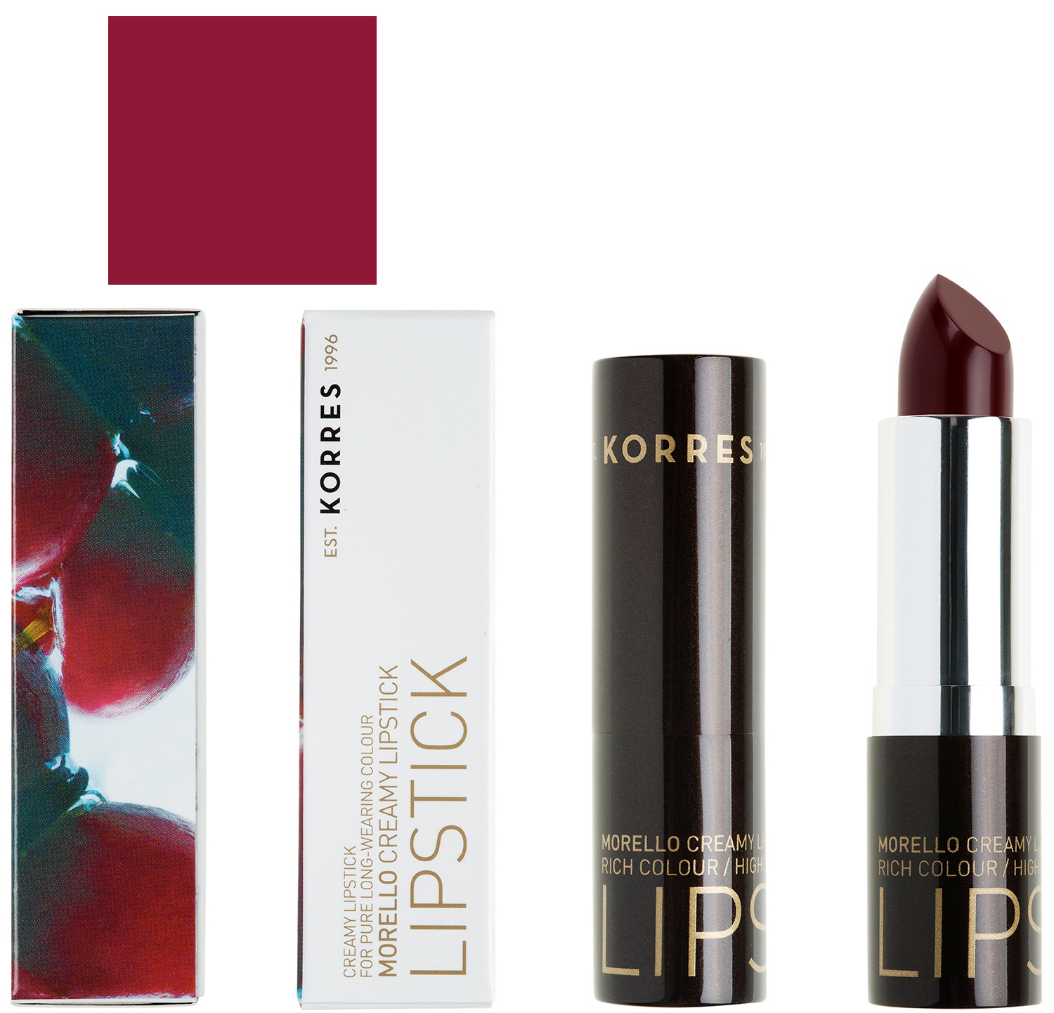 Korres Morello Creamy Lipstick Σταθερό & Λαμπερό Αποτέλεσμα 3.5gr – 59 ΚΟΚΚΙΝΟ ΒΕΡΓΟΥΝΔΙΑΣ