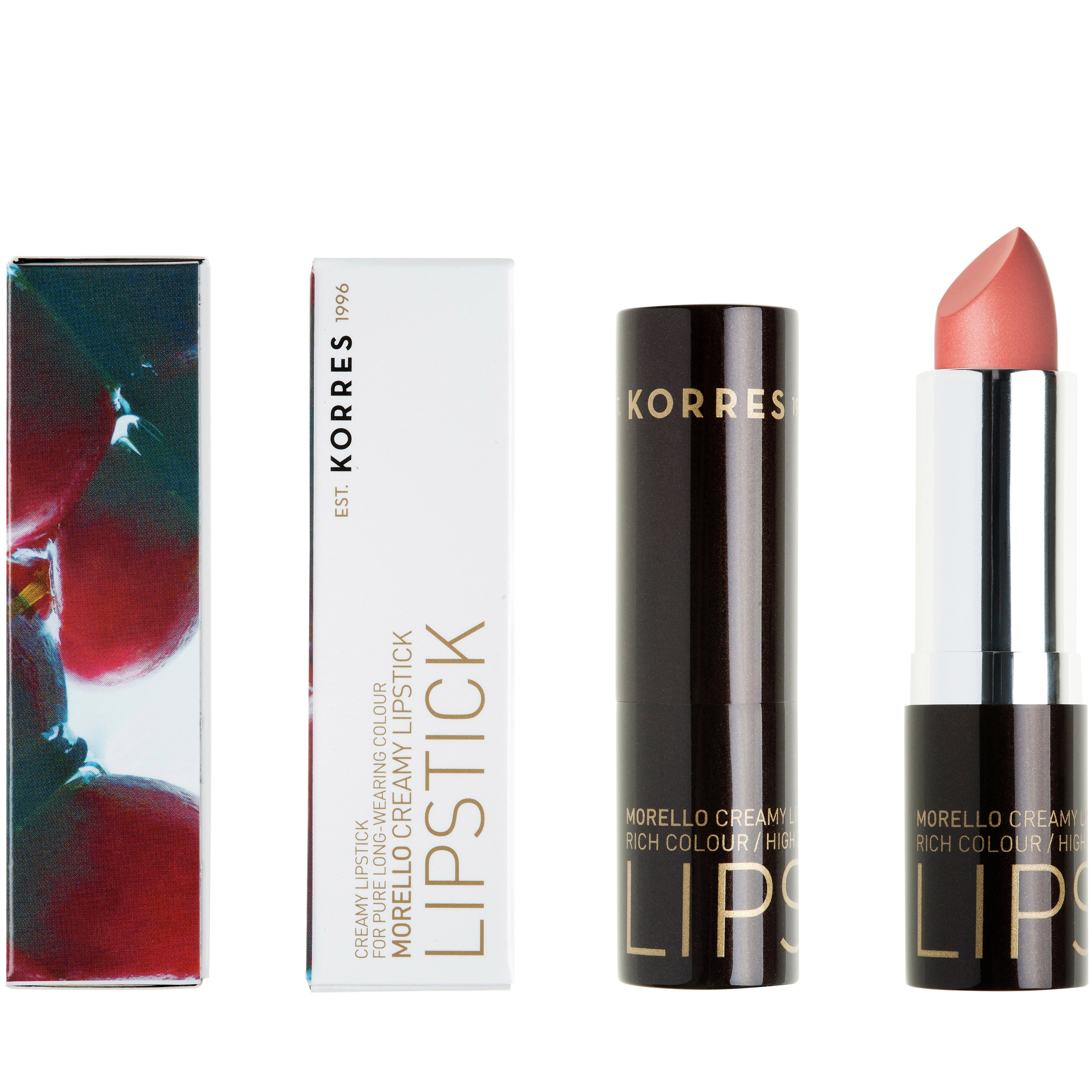 Korres Morello Creamy Lipstick Σταθερό & Λαμπερό Αποτέλεσμα 3.5gr – 14 Ροζ Χρυσό