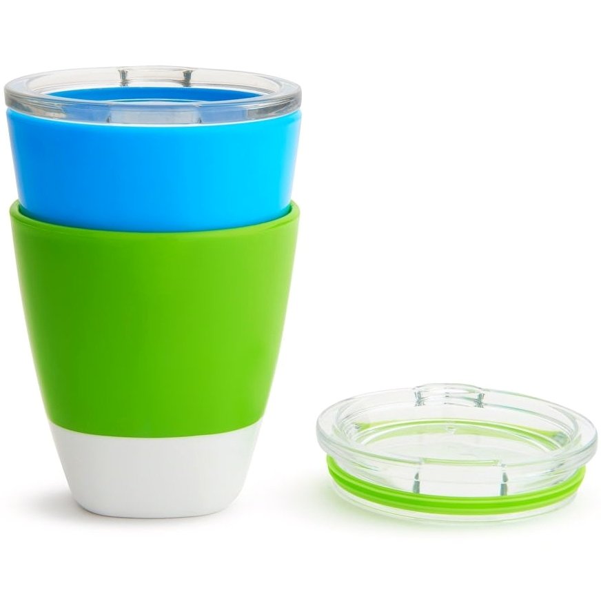 Munchkin Splash 2 Cups with Training Lids Εκπαιδευτικά Ποτήρια – Μπλε – Πράσινο