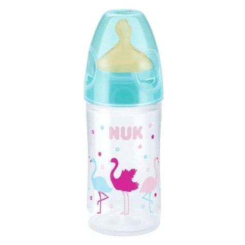 NUK New Classic Μπιμπερό Πολυπροπυλένιο Στενό Σχήμα με Θηλή Καουτσουκ 150ml – πράσινο
