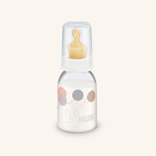 NUK Classic Μπιμπερό Πλαστικό Θηλή Καουτσούκ 110ml – άσπρο