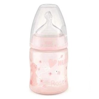 Nuk Μπιμπερό First Choice Plus Baby Rose & Blue Πλαστικό PP Με Θηλή Σιλικόνης M1 0-6Μηνών – Baby Rose 150ml