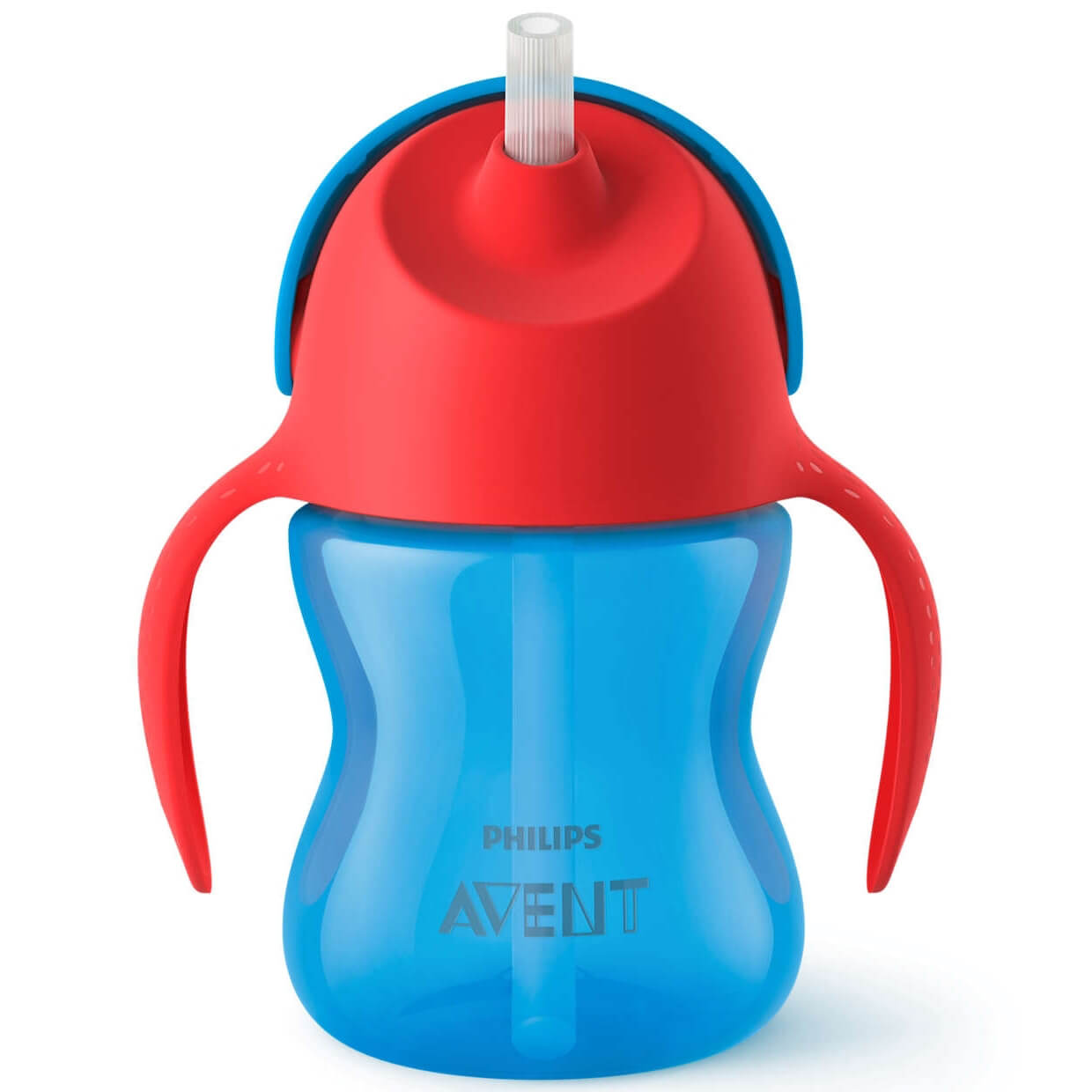 Philips Avent Bendy Straw Cup Κύπελλο με Καλαμάκι & Λαβές 9m+ 200ml SCF796/01-02 – μπλέ