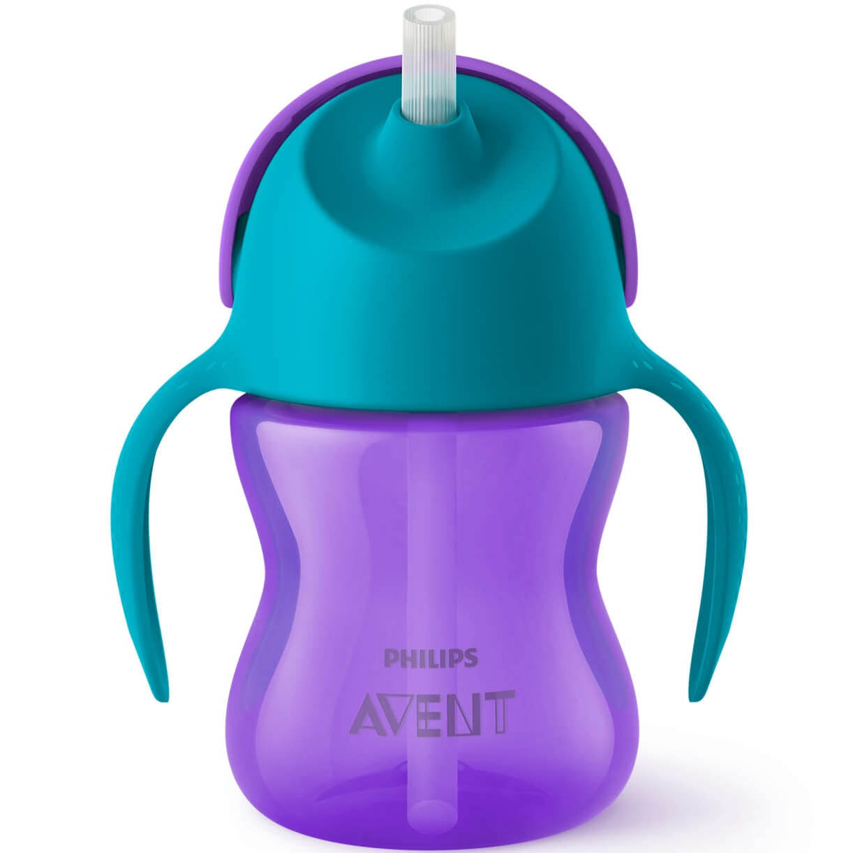 Avent Bendy Straw Cup Κύπελλο με Καλαμάκι & Λαβές 9m+ 200ml SCF796/01-02 – μωβ