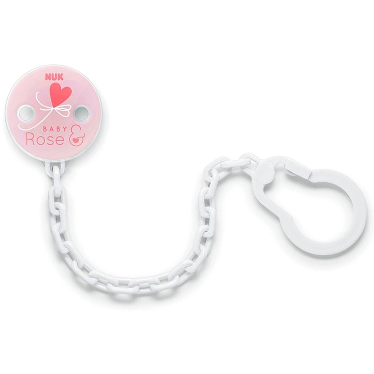 NUK Baby Rose & Blue Αλυσίδα Πιπίλας Για Το Ασφαλές Κρέμασμα Της Πιπίλας – Ροζ 2