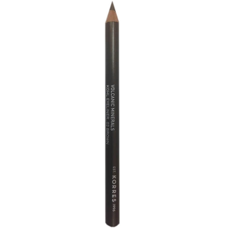 Korres Black Volcanic Minerals Kohl Eyeliner Σταθερό Αποτέλεσμα 1,14gr – 02 Καφέ