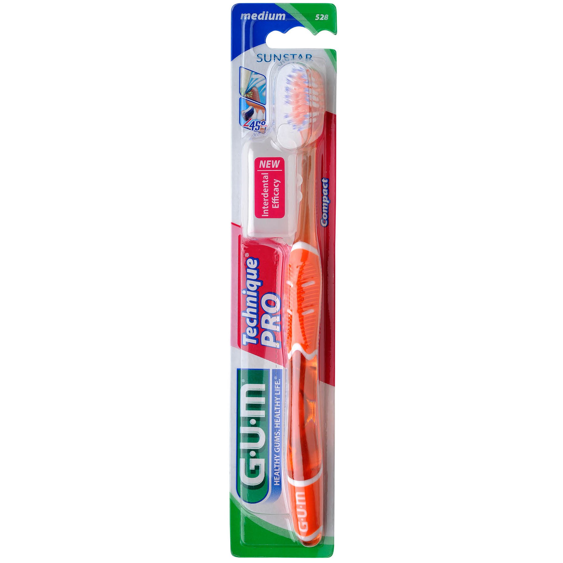 Gum Technique PRO Compact Soft Οδοντόβουρτσα με Θήκη Προστασίας (525) – πορτοκαλί