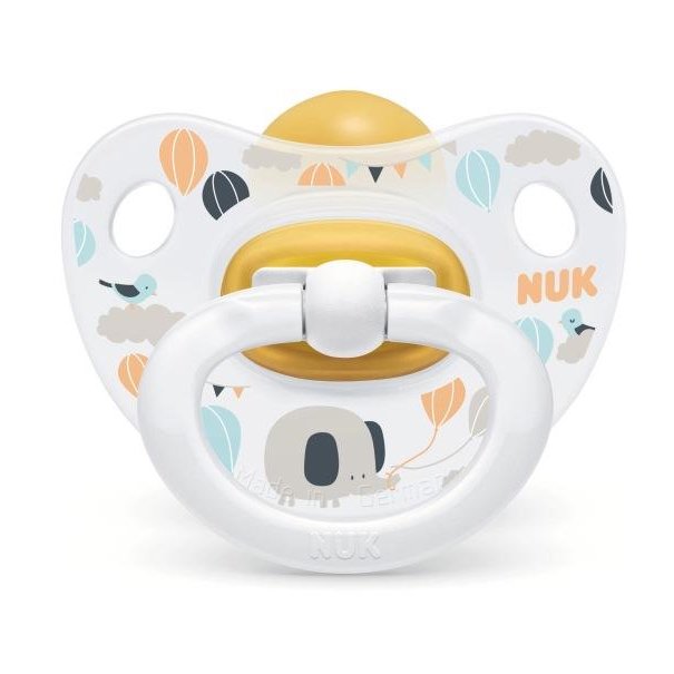 Nuk Classic Happy Kids Πιπίλα Καουτσούκ 1 Τεμάχιο – 6-18 Μηνών Άσπρη