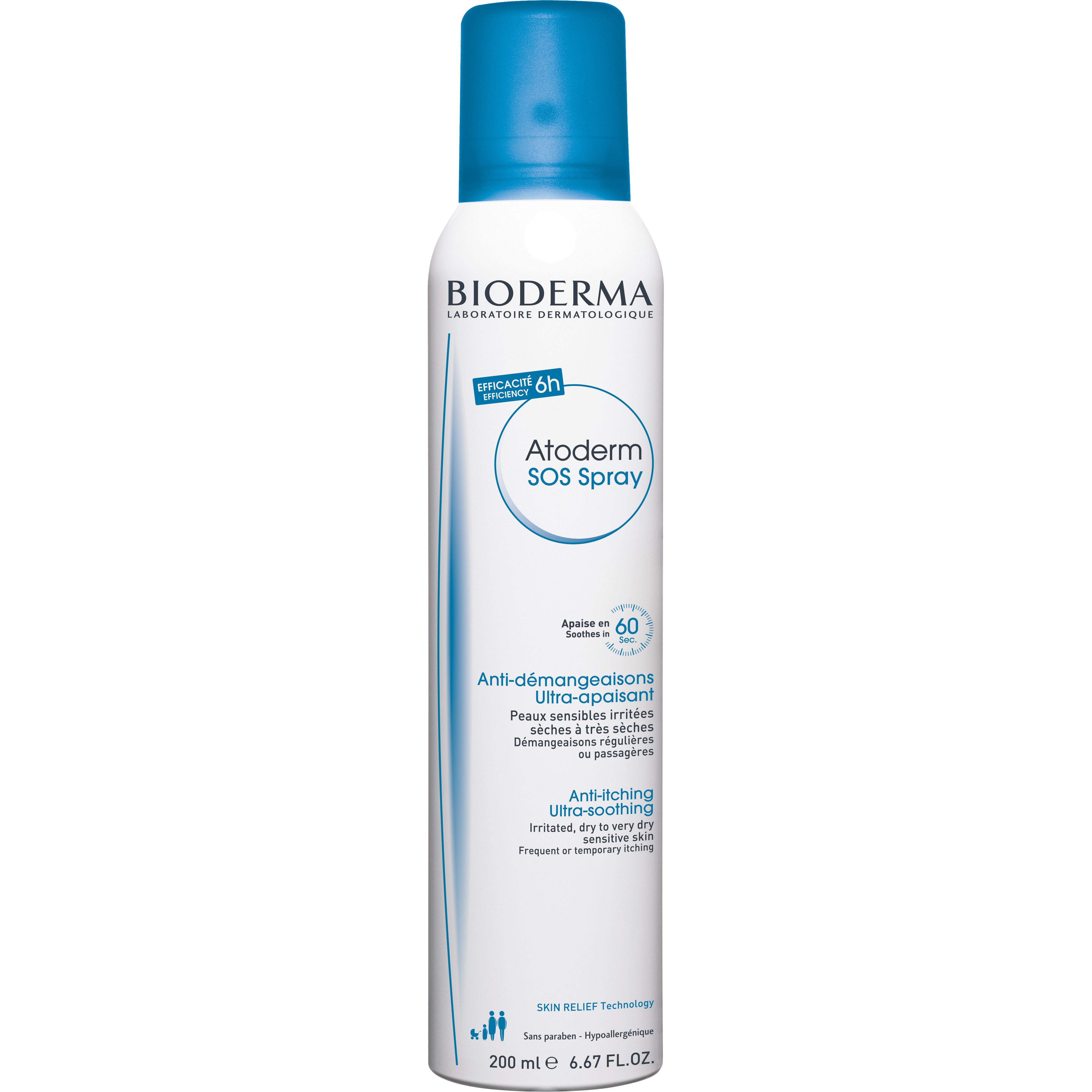 Bioderma Atoderm SOS Spray Η Πρώτη Κίνηση Κατά του Κνησμού για Άμεση Ανακούφιση, Πρόσωπο – Σώμα – 200ml