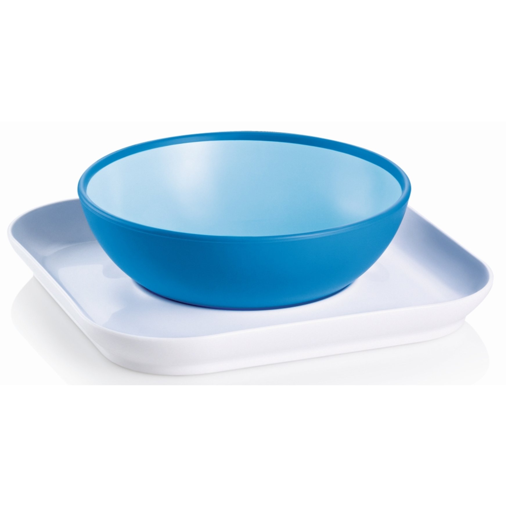 Mam Baby’s Bowl & Plate Μπωλ & Πιατάκι με Αντιολισθητική Βάση, Κωδ 528 από 6+ Μηνών 1 Τεμάχιο – μπλέ