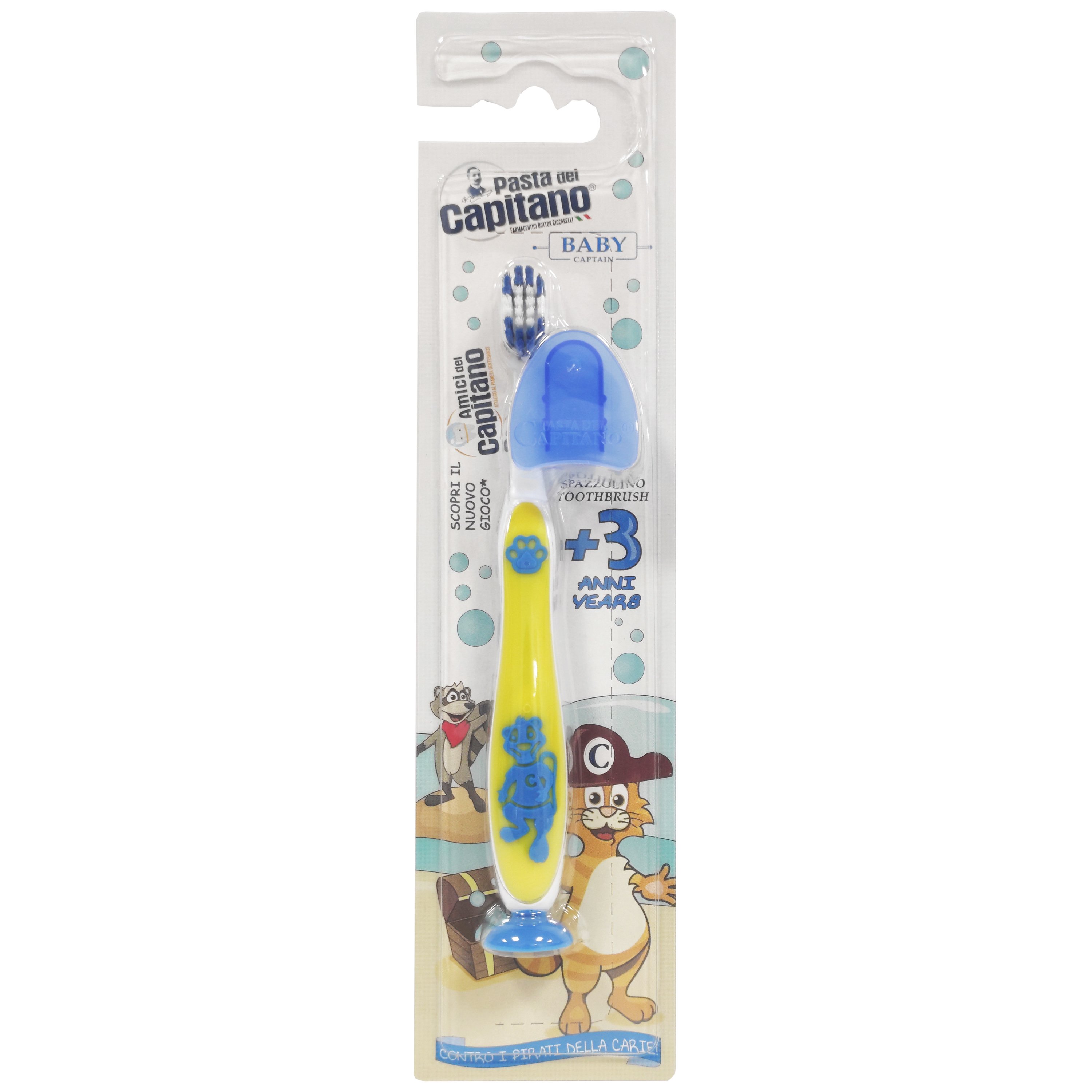 Pasta Del Capitano Baby Toothbrush Παιδική Οδοντόβουρτσα Από 3 Ετών 1 Τεμάχιο – κίτρινο