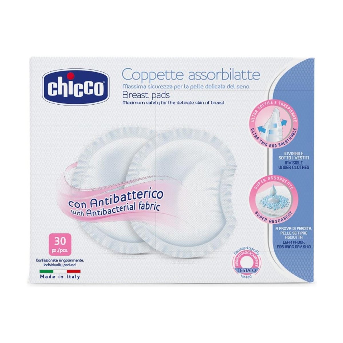 Chicco Επιθέματα Στήθους Αντιβακτηριακά – 30TMX