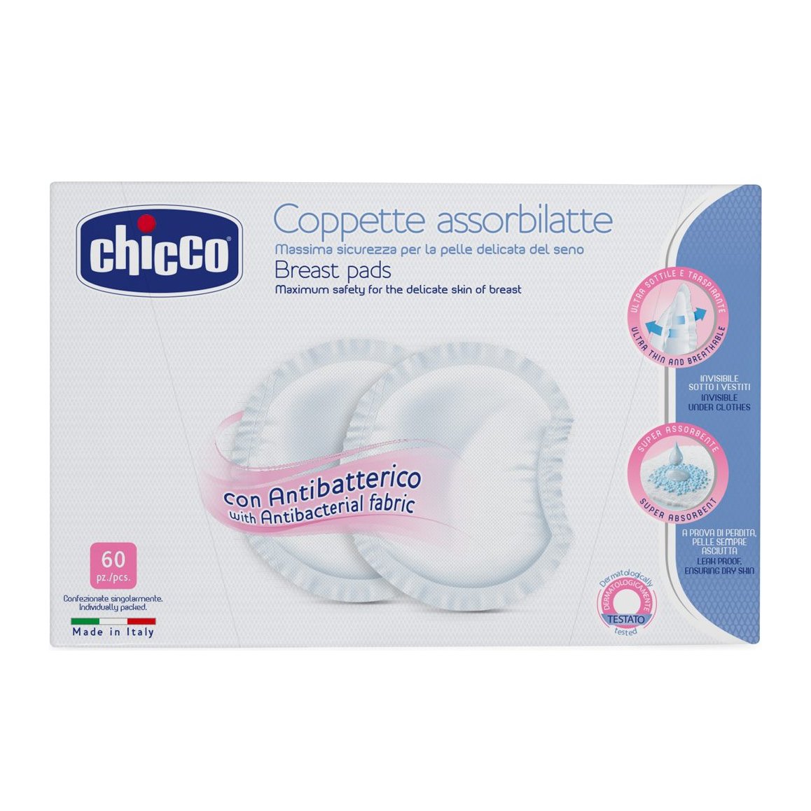 Chicco Επιθέματα Στήθους Αντιβακτηριακά – 60TMX