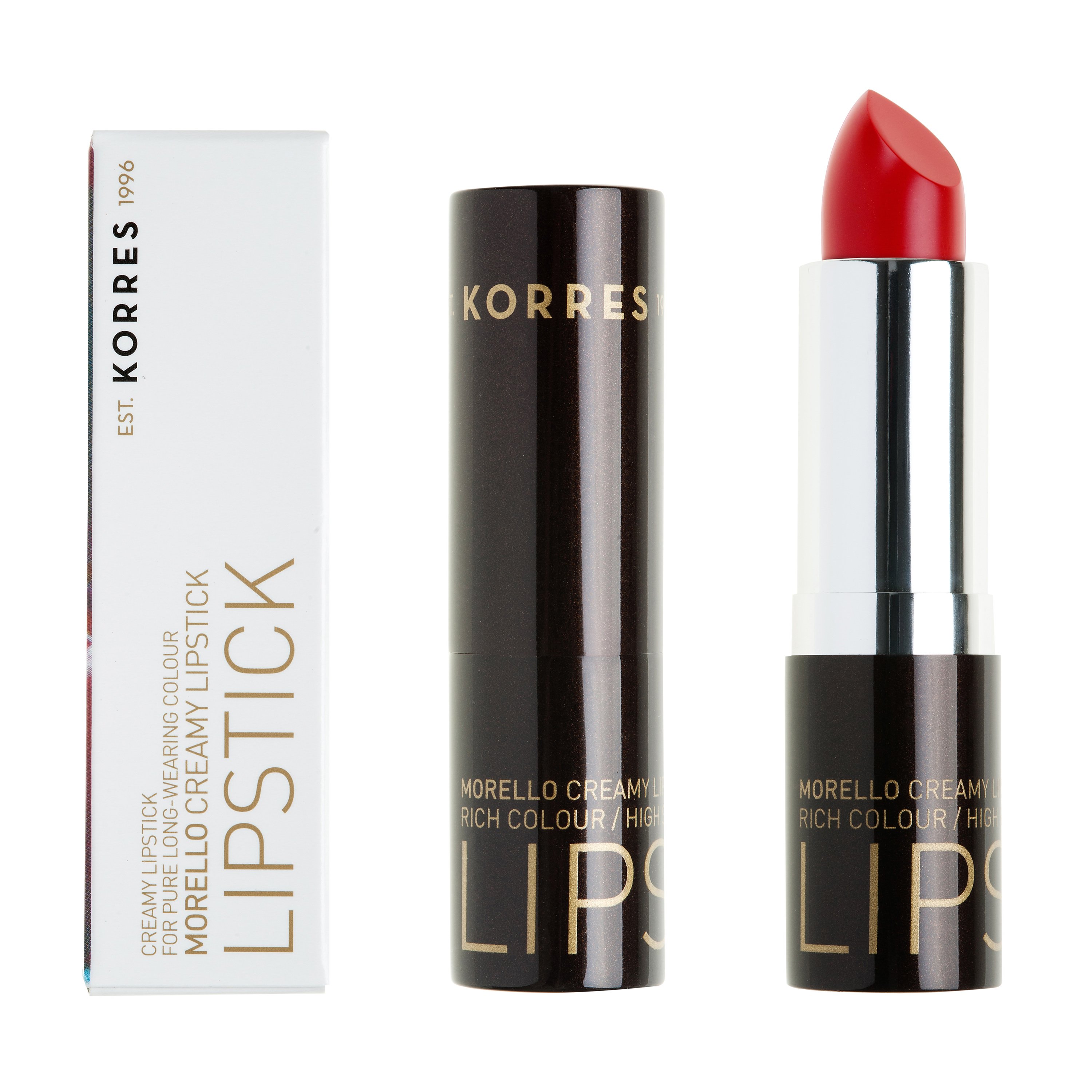 Korres Korres Morello Creamy Lipstick Σταθερό & Λαμπερό Αποτέλεσμα 3.5gr - 54 ΚΛΑΣΙΚΟ ΚΟΚΚΙΝΟ