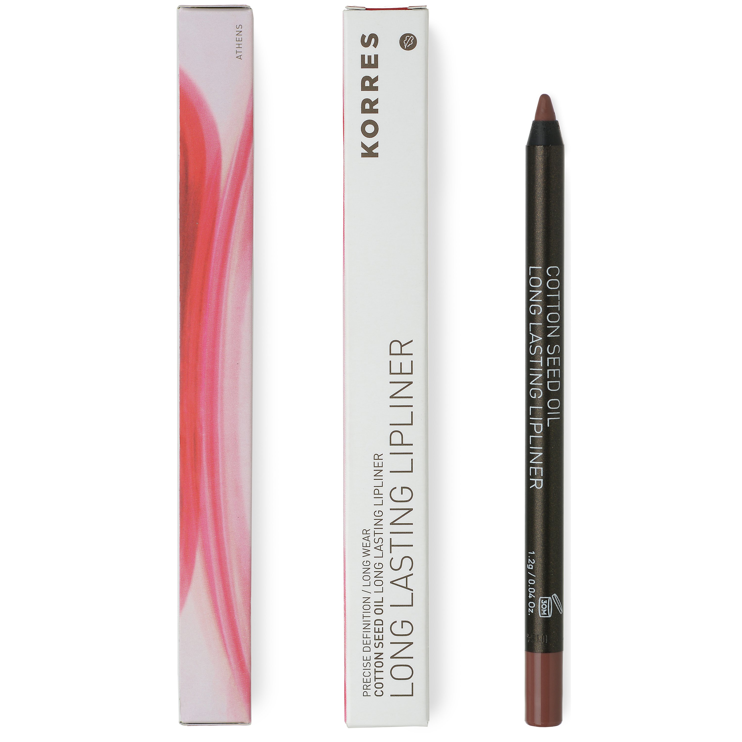 Korres Cotton Oil Long Lasting Lipliner Σταθερό Μολύβι Χειλιών με Έλαιο Από Βαμβάκι, για Μεγάλη Διάρκεια 1.2gr – 02 ΦΥΣΙΚΗ ΣΚΟΥΡΑ ΑΠΟΧΡΩΣΗ