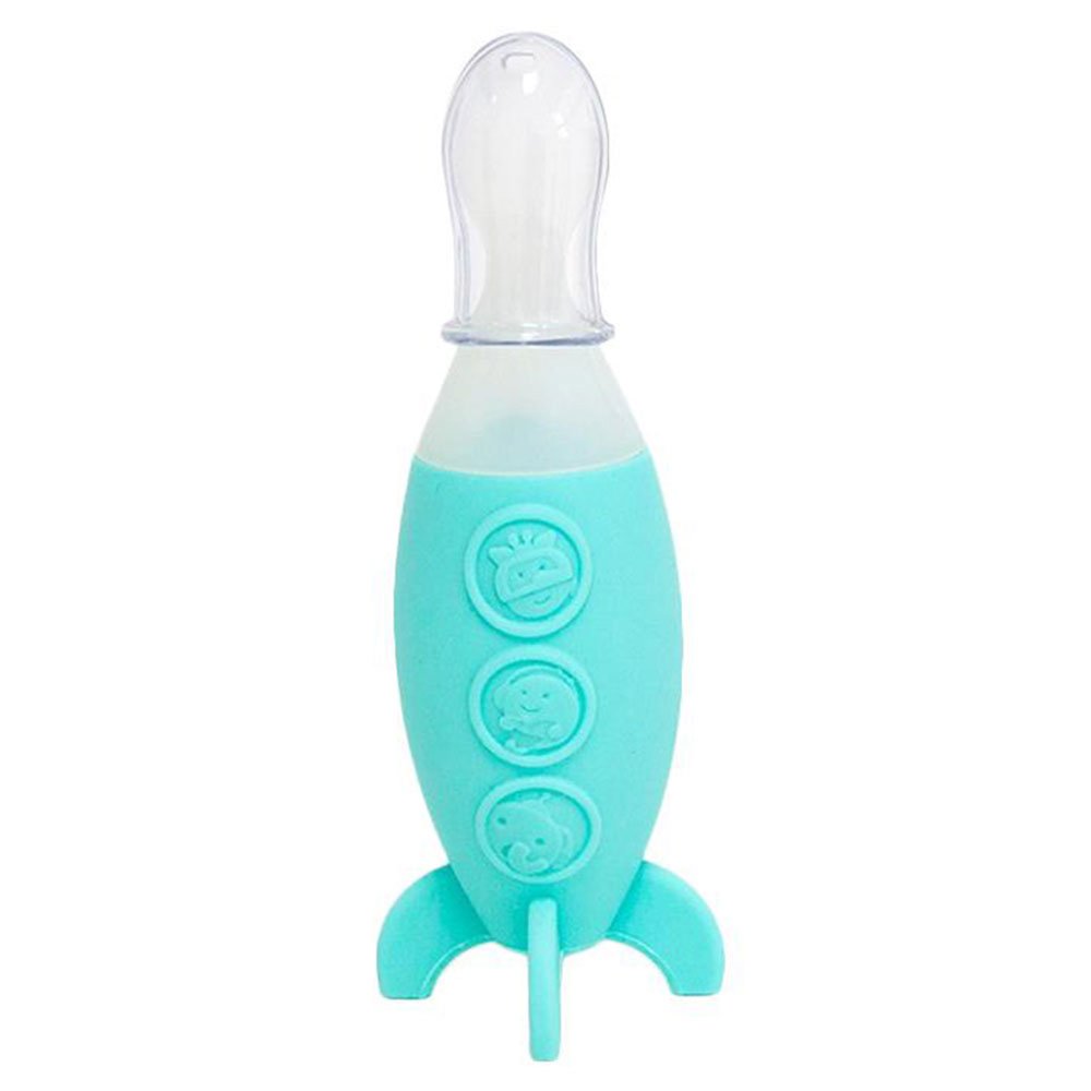 Marcus & Marcus Feeding Spoon Dispenser Κουτάλι Ρυθμιζόμενης Ροής Σιλικόνης FDA 6m+ 1 τεμάχιο – γαλάζιο