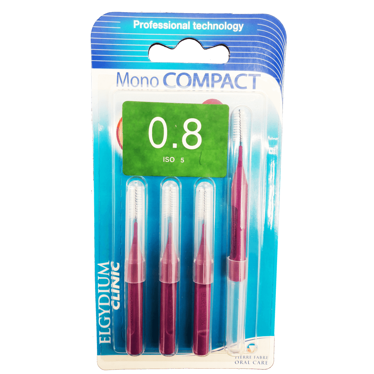 ELGYDIUM Clinic Mono Compact Μεσοδόντεια βουρτσάκια 4 τμχ – 0.8