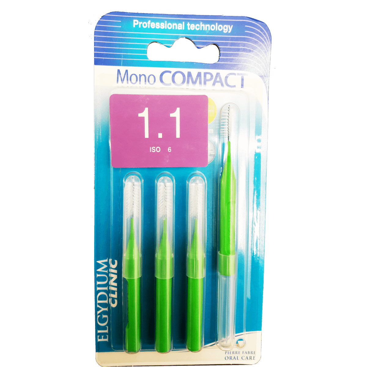 ELGYDIUM Clinic Mono Compact Μεσοδόντεια βουρτσάκια 4 τμχ – 1.1