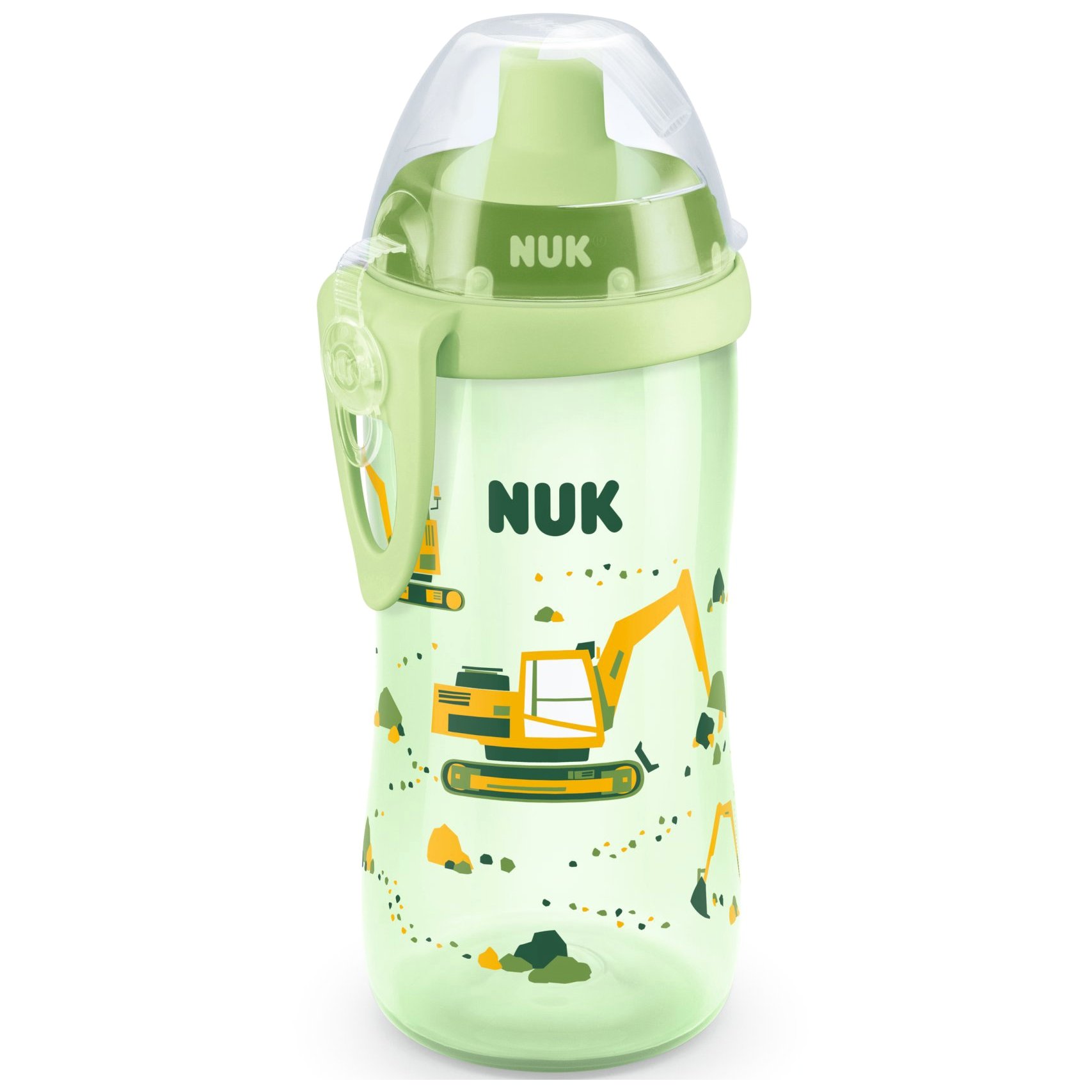 Nuk Flexi Cup Κύπελλο Πολυπροπυλενίου με Μαλακό Καλαμάκι Σιλικόνης 12+m BPA Free 300ml – πράσινο