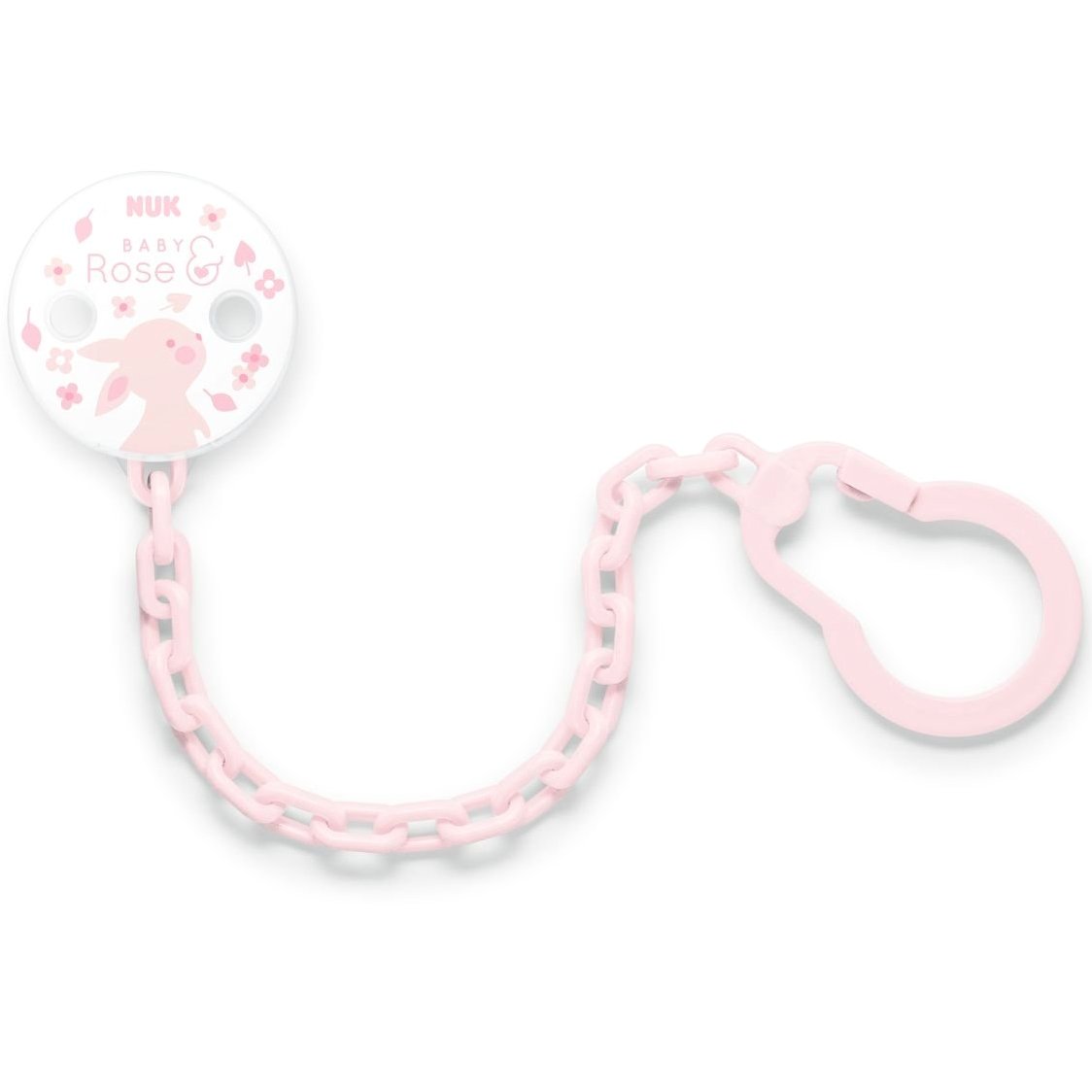 NUK Baby Rose & Blue Αλυσίδα Πιπίλας Για Το Ασφαλές Κρέμασμα Της Πιπίλας – ροζ