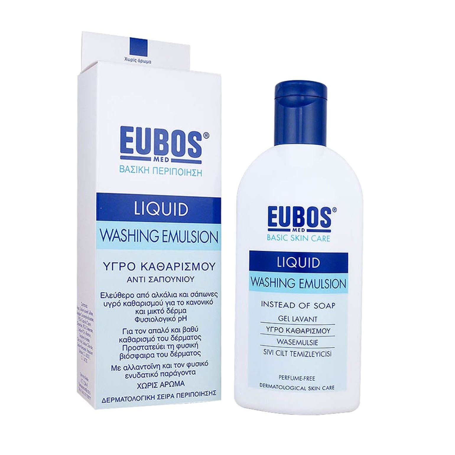 Eubos Liquid Blue Υγρό καθαρισμού, για τον καθημερινό καθαρισμό και την περιποίηση προσώπου και σώματος – 200ml