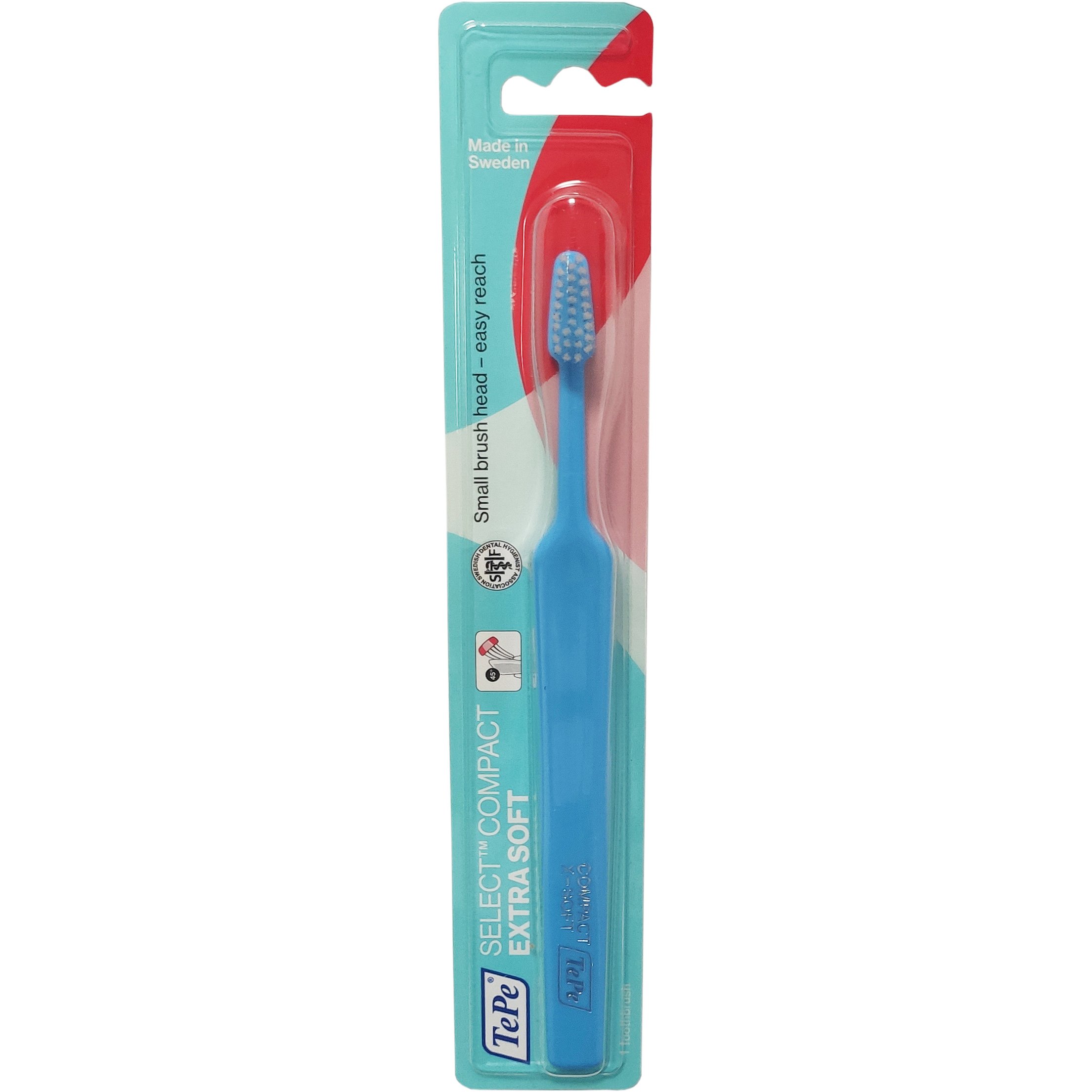 TePe Select Compact Extra Soft Οδοντόβουρτσα Πολύ Μαλακή για Αποτελεσματικό Καθαρισμό & Προστασία των Ούλων 1 Τεμάχιο – γαλάζιο