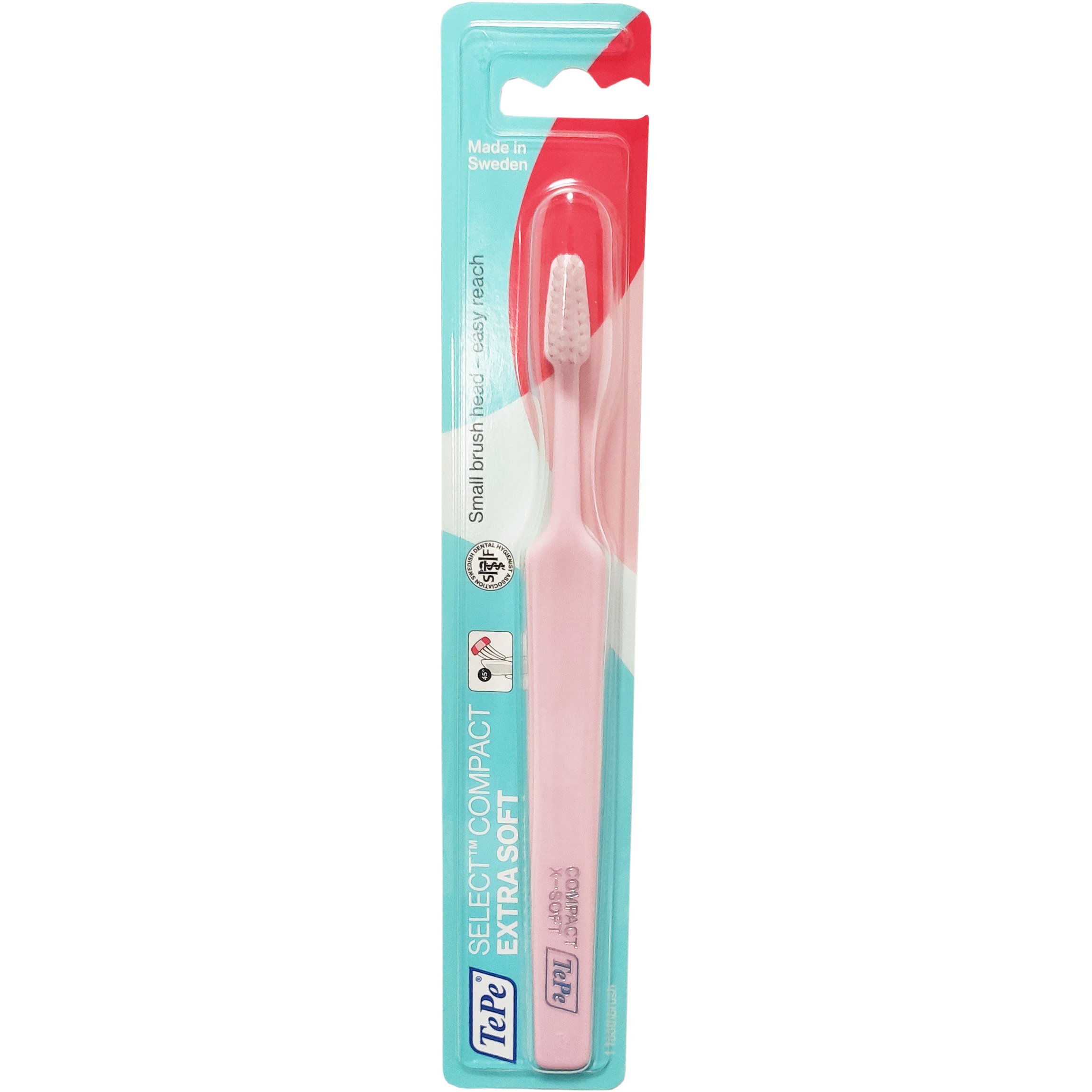 TePe Select Compact Extra Soft Οδοντόβουρτσα Πολύ Μαλακή για Αποτελεσματικό Καθαρισμό & Προστασία των Ούλων 1 Τεμάχιο – ροζ