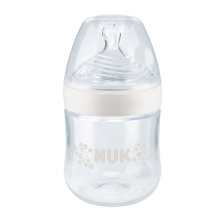 Nuk Nature Sense Μπιμπερό Πολυπροπυλενίου με Θηλή Σιλικόνης Small 0-6 Μηνών 150ml – άσπρο