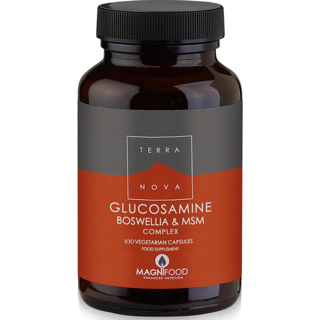 Terranova Glucosamine, Boswellia & MSM Complex – Joint Support 100% Φυτική Σύνθεση για τα Προβλήματα των Αρθρώσεων – 100 veg. caps