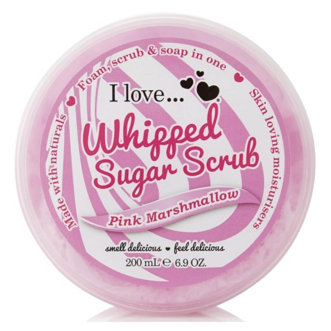 I love… Whipped Sugar Scrub Ενυδατικό Απολεπιστικό Σώματος με Ζάχαρη & Φυσικά Συστατικά 200ml – Pink Marshmallow