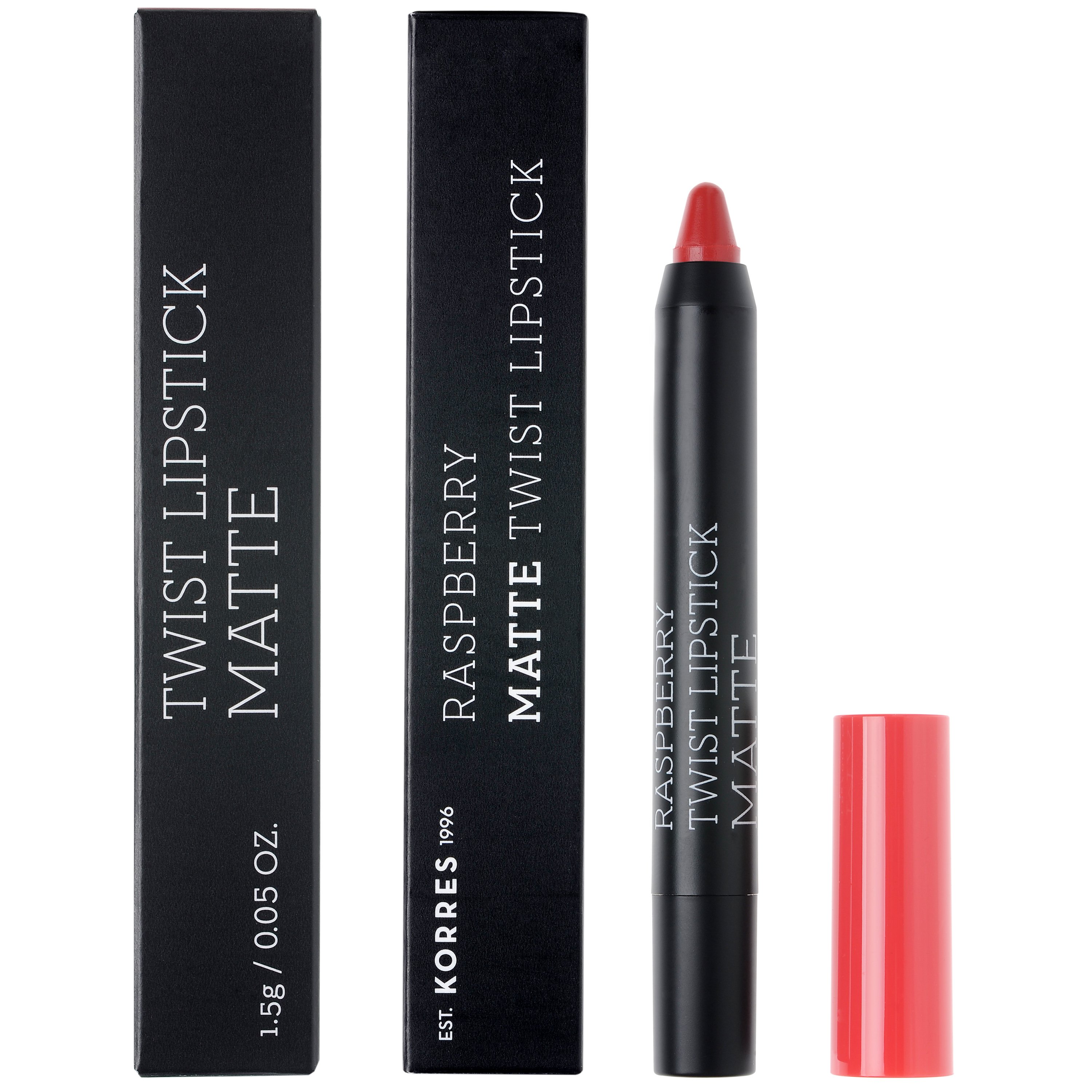 Korres Twist Lipstick Matte, Ultra Mat Αποτέλεσμα, Έντονο Χρώμα, Απόλυτη Άνεση στα Χείλη 1.5gr – Imposing Red