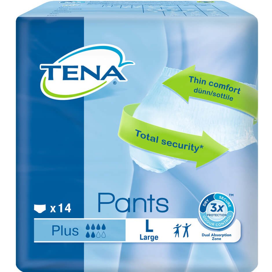 Tena Pants Plus Άνετα & Αξιόπιστα Εσώρουχα Ακράτειας – Large 14τεμ