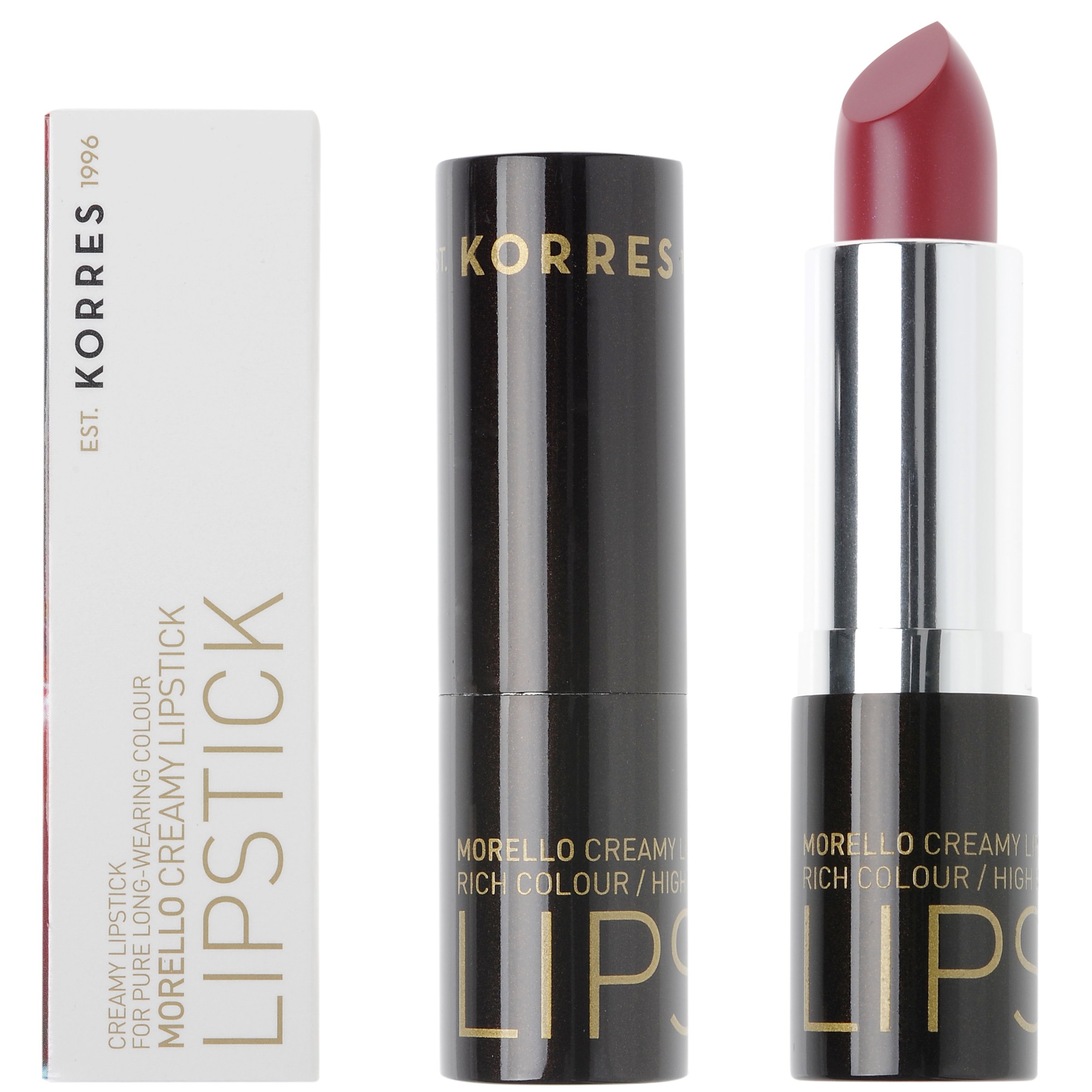 Korres Morello Creamy Lipstick Σταθερό & Λαμπερό Αποτέλεσμα 3.5gr – 56 ΖΟΥΜΕΡΟ ΚΕΡΑΣΙ