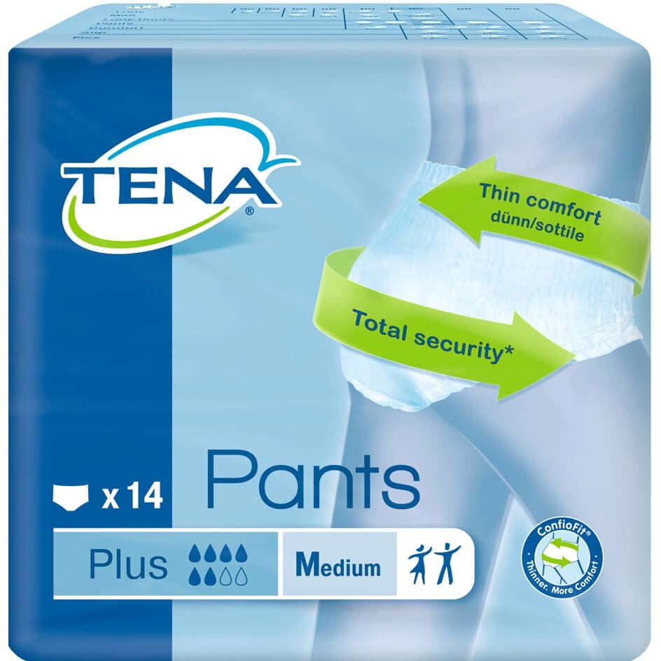 Tena Pants Plus Άνετα & Αξιόπιστα Εσώρουχα Ακράτειας – Medium 14τεμ