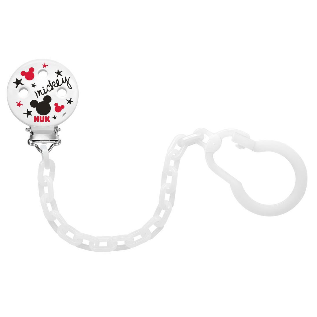 Nuk Soother Chain Mickey Αλυσίδα Πιπίλας 0-36m BPA Free – άσπρο
