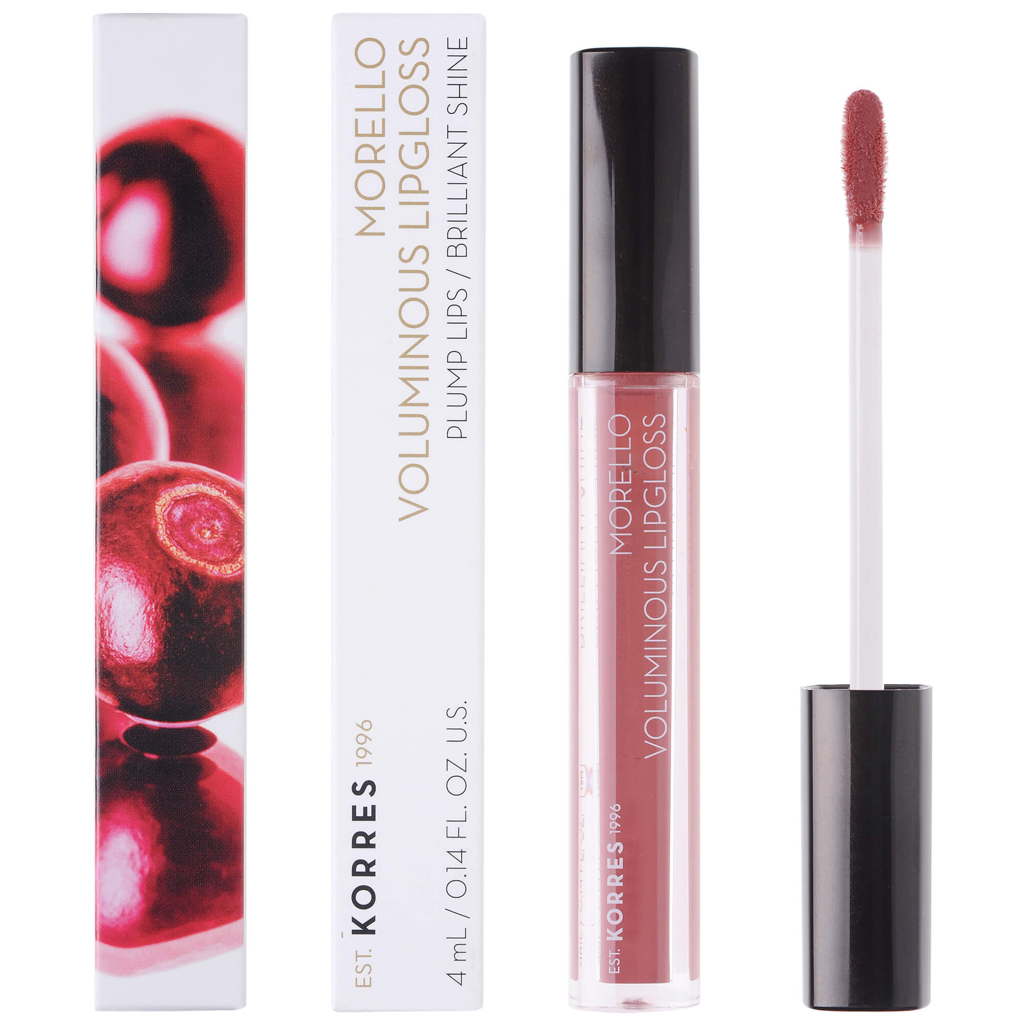 Korres Morello Voluminous Lipgloss Brilliant Shine Ενυδατικό Lipgloss με Εξαιρετική Λάμψη & Γεμάτο Χρώμα που Διαρκεί 4ml – 23 Natural Purple