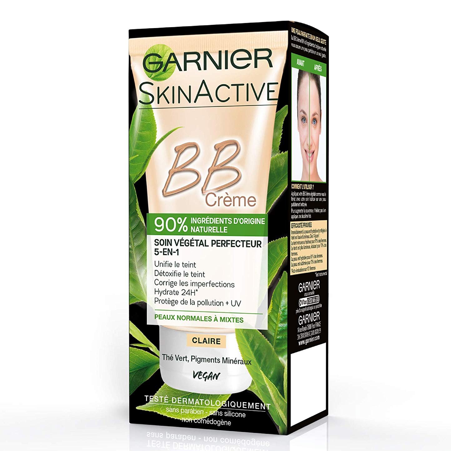 Garnier Botanical BB Moisturizer Cream 5 in 1 With Green Tea Έγχρωμη Ενυδατική Κρέμα Φυσικής Προέλευσης με Πράσινο Τσάι 50ml – Light
