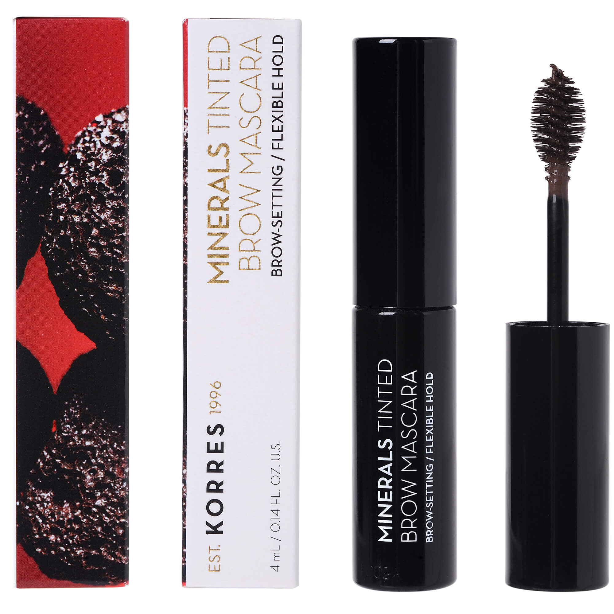 Korres Minerals Tinted EyeBrow Mascara Μάσκαρα Φρυδιών που Διαμορφώνει, Χρωματίζει & Σταθεροποιεί τα Φρύδια 4ml – 01 Dark Shade